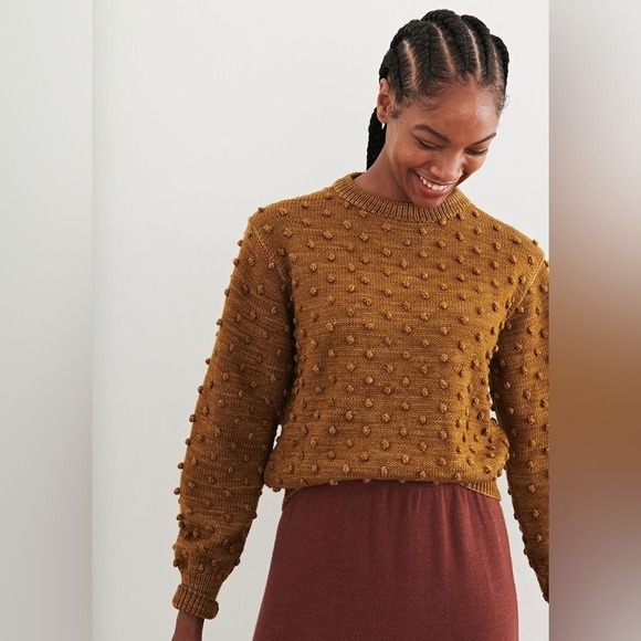 Misha & Puff Popcorn Crew Sweater in Bronze